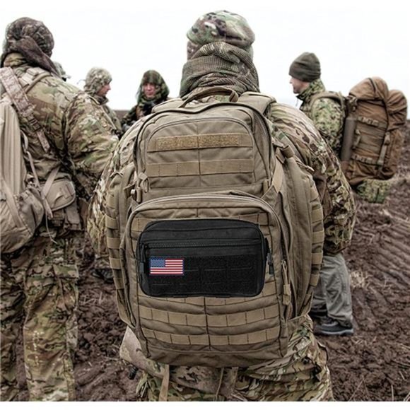 Molle Admin Pouch, EDC Utility Tool Pouch with 1*Tactical Gear Clip and 1*Patch - Picture 6 of 7